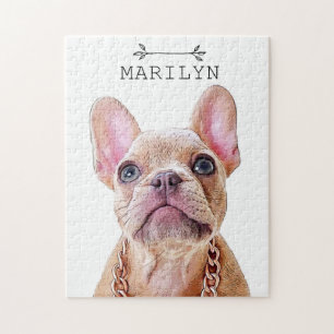 Gepersonaliseerde Franse Bulldog   Cute Frenchie Legpuzzel