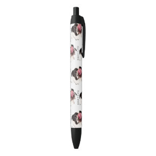 Gepersonaliseerde Franse Bulldog   Cute Frenchie Zwarte Inkt Pen