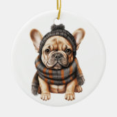 Gepersonaliseerde Franse Bulldog Dog Art Keramisch Ornament (Voorkant)