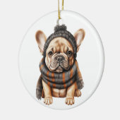 Gepersonaliseerde Franse Bulldog Dog Art Keramisch Ornament (Links)