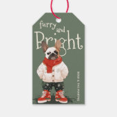 Gepersonaliseerde Franse Bulldog Holiday Gift Labe Cadeaulabel (Voorkant)