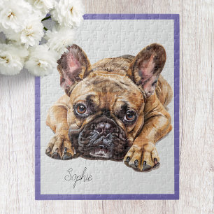 Gepersonaliseerde Franse Bulldog Jigsaw puzzel