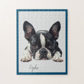 Gepersonaliseerde Franse Bulldog Jigsaw puzzel (Verticaal)