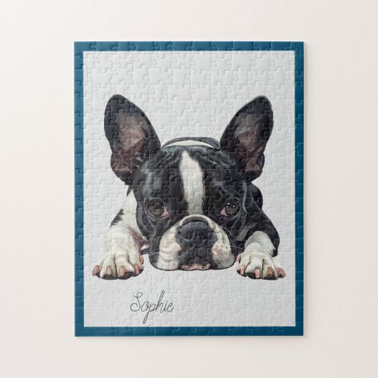 Gepersonaliseerde Franse Bulldog Jigsaw puzzel (Verticaal)