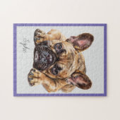 Gepersonaliseerde Franse Bulldog Jigsaw puzzel (Horizontaal)
