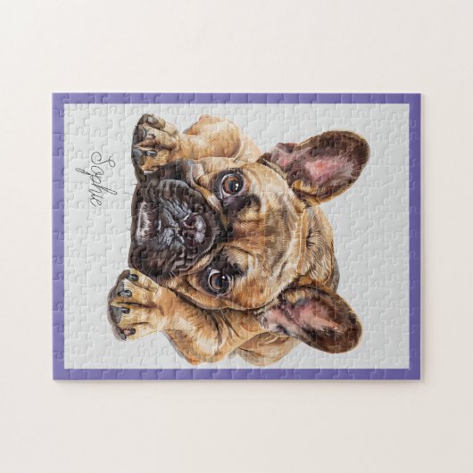 Gepersonaliseerde Franse Bulldog Jigsaw puzzel (Horizontaal)