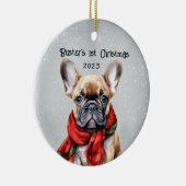 Gepersonaliseerde Franse Bulldog Keramisch Ornament (Rechts)