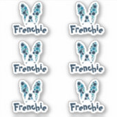 Gepersonaliseerde Franse Bulldog naam Sticker (Voorkant)