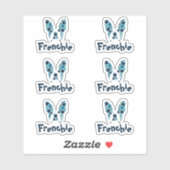 Gepersonaliseerde Franse Bulldog naam Sticker (Vel)