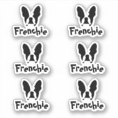 Gepersonaliseerde Franse Bulldog naam Sticker (Voorkant)