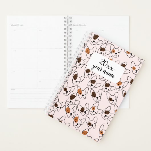 Gepersonaliseerde Franse Bulldog Planner (Display)