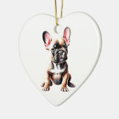 Gepersonaliseerde Franse Bulldog Puppy Keramisch Ornament (Links)