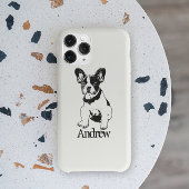 Gepersonaliseerde Franse Bulldog Puppy Pop uw kleu Case-Mate iPhone Case