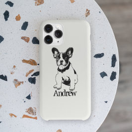 Gepersonaliseerde Franse Bulldog Puppy Pop uw kleu Case-Mate iPhone Case