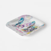 Gepersonaliseerde Franse Bulldog puppy servetten Papieren Bordje (Gebogen)