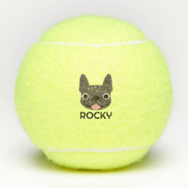 Gepersonaliseerde Franse Bulldog Tennisballen, hon Tennisballen