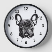Gepersonaliseerde Franse Bulldog zwart-wit (Voorkant)