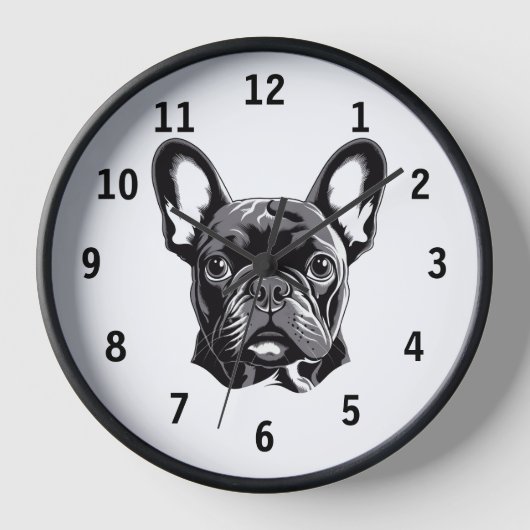 Gepersonaliseerde Franse Bulldog zwart-wit (Voorkant)