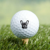 Gepersonaliseerde Franse Bulldog zwart-wit Golfballen (Insitu Shirt)