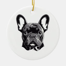 Gepersonaliseerde Franse Bulldog zwart-wit