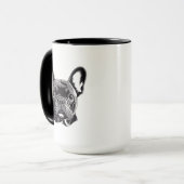 Gepersonaliseerde Franse Bulldog zwart-wit Mok (Voorkant links)