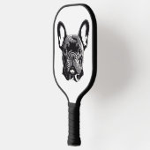 Gepersonaliseerde Franse Bulldog zwart-wit Pickleball Paddle (Links)