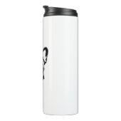 Gepersonaliseerde Franse Bulldog zwart-wit Thermosbeker (Geroteerd rechts)