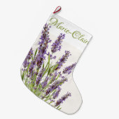 Gepersonaliseerde Franse lavender Large Christma Grote Kerstsok (Voorkant (Hangend))