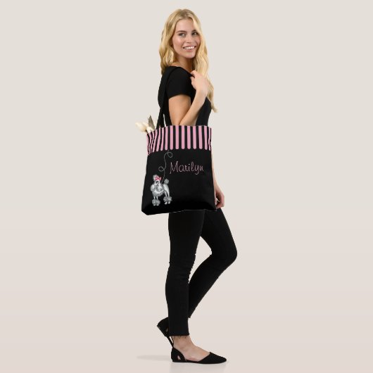 Gepersonaliseerde Franse poedel Canvas tas (Op model)