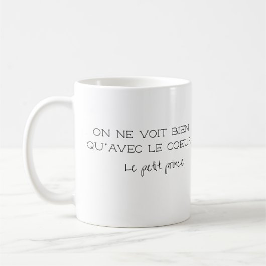 Gepersonaliseerde Franse quote Koffiemok (Links)