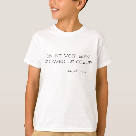 Gepersonaliseerde Franse quote T-shirt (Voorkant)