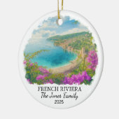 Gepersonaliseerde Franse Rivièra Ornament, Frankri Keramisch Ornament (Links)