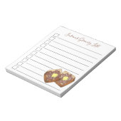 Gepersonaliseerde Franse toast op de lijst van gep Notitieblok (Linkerzijde)