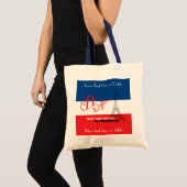Gepersonaliseerde Franse vlag Eiffeltoren Bon Appe Tote Bag (Voorkant (product))