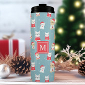 Gepersonaliseerde Frenchie Christmas Thermosbeker
