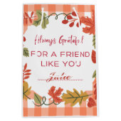 Gepersonaliseerde Friendsgiving Dinner Party Medium Cadeauzakje (Voorkant)