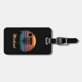 Gepersonaliseerde  Frisbee Disc Golfmand Bagagelabel (Voorkant horizontaal)