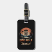 Gepersonaliseerde  Frisbee Disc Golfmand Bagagelabel (Voorkant verticaal)