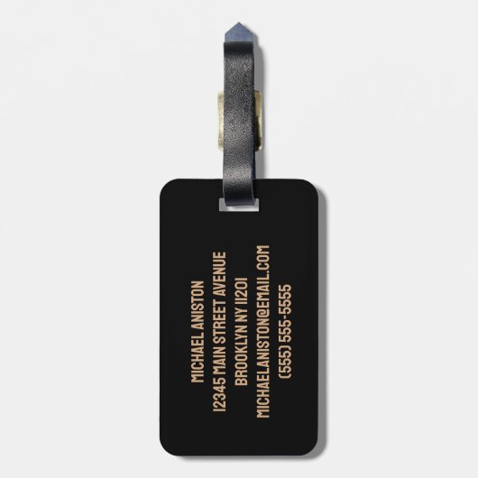 Gepersonaliseerde  Frisbee Disc Golfmand Bagagelabel (Achterkant verticaal)