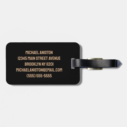 Gepersonaliseerde Frisbee Disc Golfmand Bagagelabel (Achterkant horizontaal)