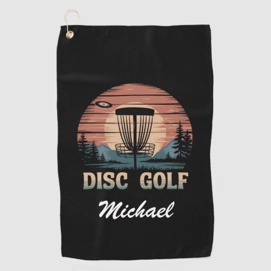 Gepersonaliseerde  Frisbee Disc Golfmand Golfhanddoek (Voorkant)