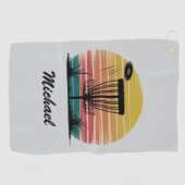 Gepersonaliseerde  Frisbee Disc Golfmand Golfhanddoek (Horizontaal)