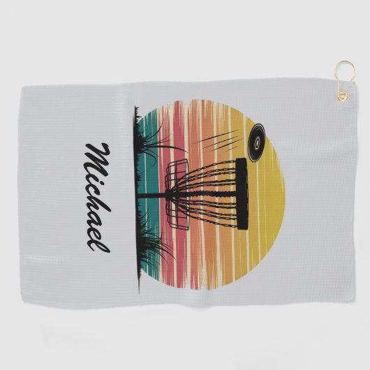 Gepersonaliseerde  Frisbee Disc Golfmand Golfhanddoek (Horizontaal)