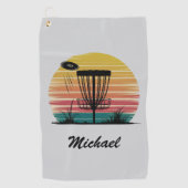Gepersonaliseerde  Frisbee Disc Golfmand Golfhanddoek (Voorkant)