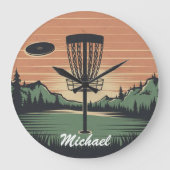 Gepersonaliseerde  Frisbee Disc Golfmand Grote Klok (Voorkant)