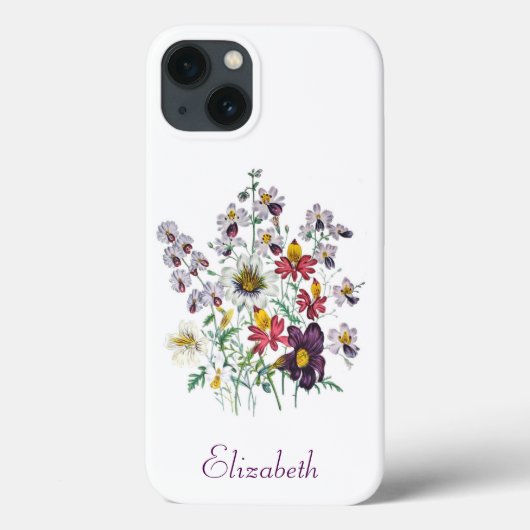 Gepersonaliseerde frontbloemen/Velvet Trumpet Flow Case-Mate iPhone Case (Achterkant)