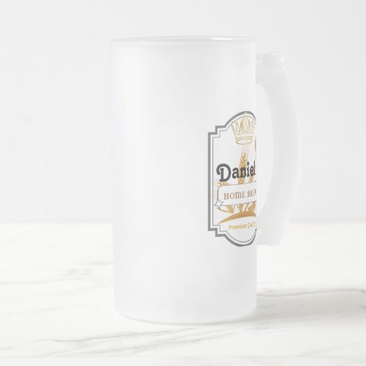 Gepersonaliseerde Frosted Beer Mok (Voorkant rechts)