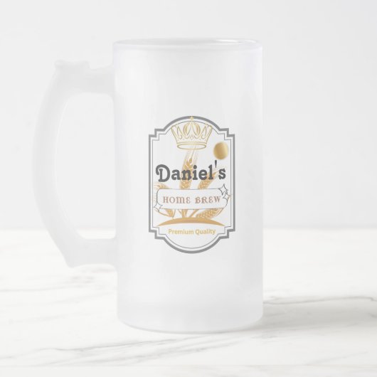 Gepersonaliseerde Frosted Beer Mok (Links)