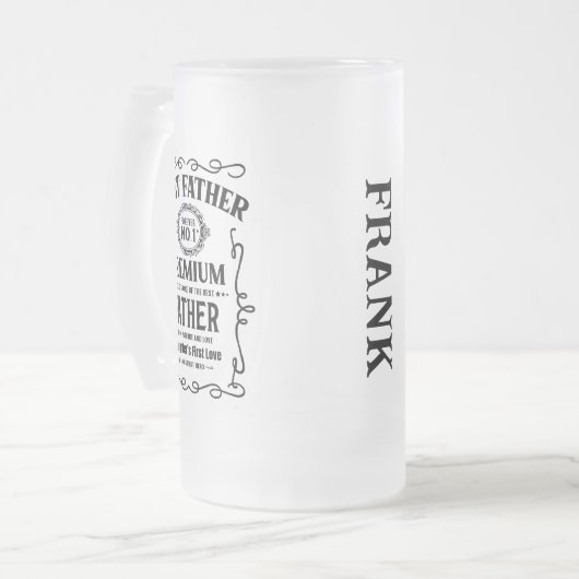Gepersonaliseerde Frosted Beer Mok (Voorkant links)