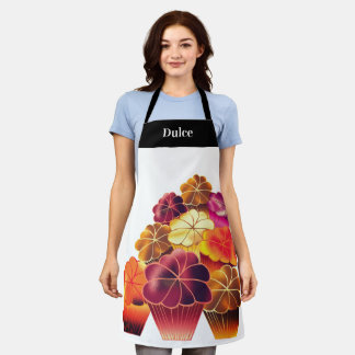 Gepersonaliseerde Frosty Kleurrijke Muffin Schort